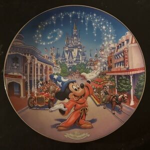 Disney Sorcerer Mickey Magic Castle Plate
